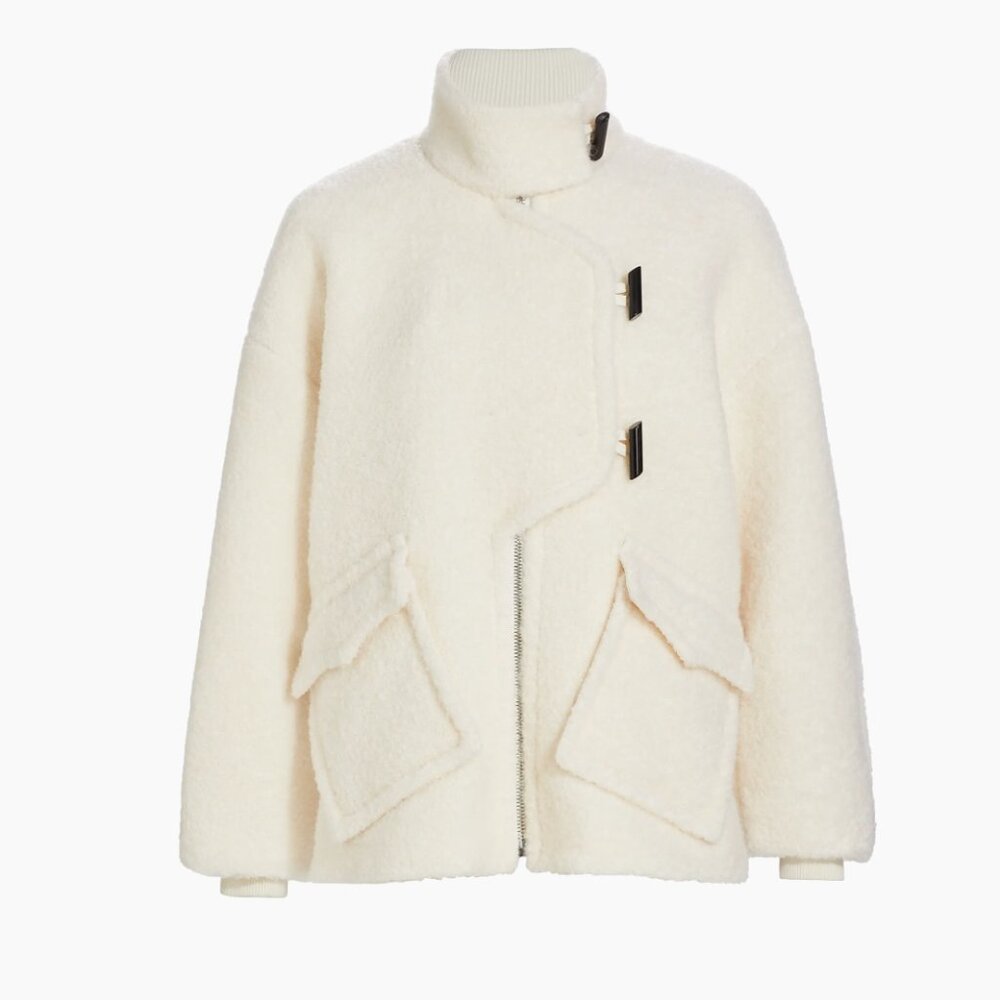 Ganni Off-White Teddy Jacket